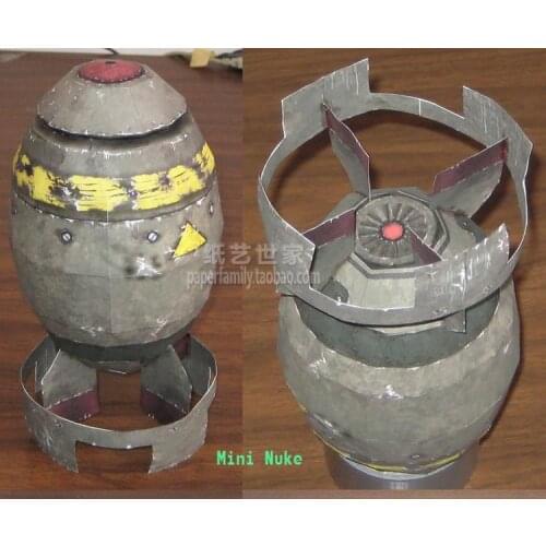 25cm Missile Bomb Atomic and Hydrogen Bombs 3D Paper Model DIY Radiation Small Miniature Bombs Homemade for Kids