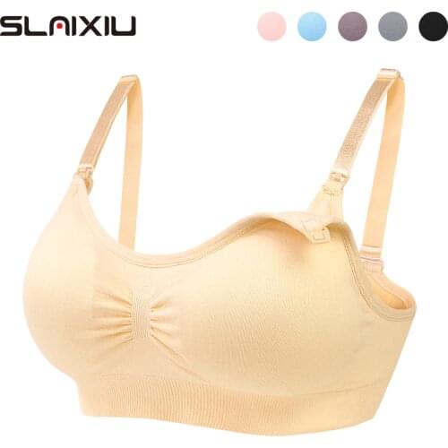 SLAIXIU Maternity Bra for feeding Plus Size Nursing included Breast pad Bra Pregnancy Women Breastfeeding Adjustable Sleep Bras