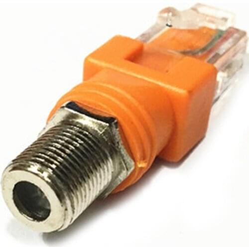 F Female to RJ45 Male Coaxial Coax Barrel Coupler Adapter RJ45 to RF Connector