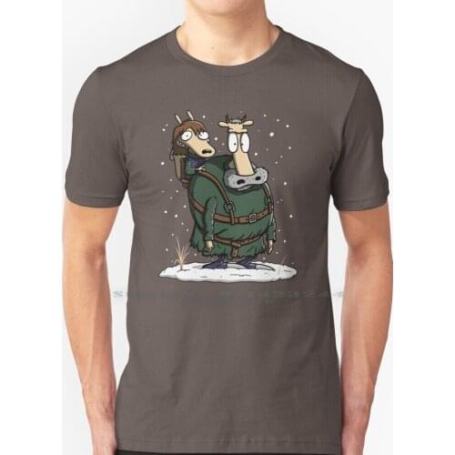 Brans Modern Life T Shirt 100% Pure Cotton Rockos Modern Life Bran Hodor Cartoon Mashup Parody Geek Nerd Book Nicktoons Heffer