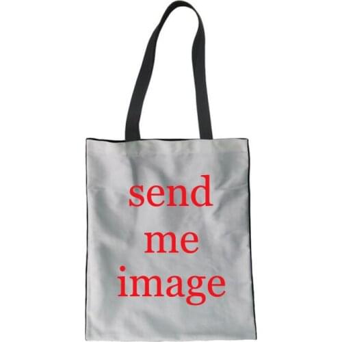 FORUDESIGNS Custom your Like Image Logo Canvas Shopping Bag Student Book Bag Wholesale