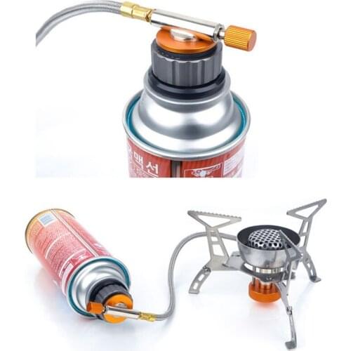 Split Type Furnace Converter Connector Auto-off Gas Camping Hiking Stove Adaptor Outdoor Cartridge Tank cylinder Adapter