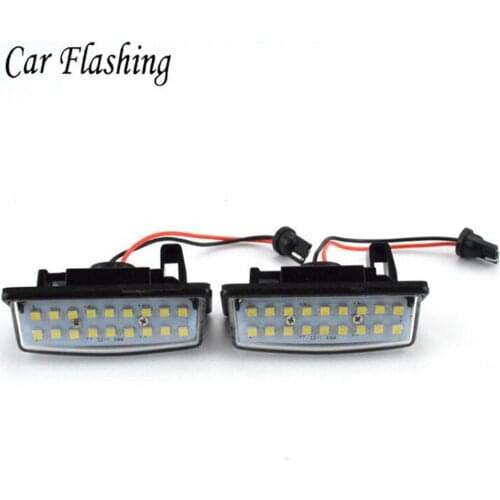 2x Error Free 18 3528 SMD LED License Number Plate Lamp Car Light Fit for Nissan TEANA J31 J32 Maxima Cefiro Altima Rogue Sentra