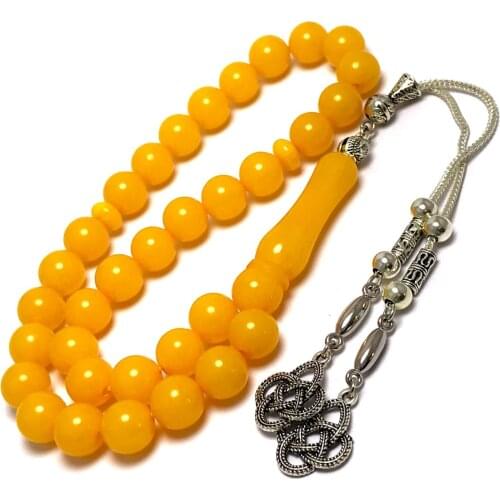 Islamic Tasbih Muslim Rosary Beads 33 Prayer Rosary For Men Bracelet For Men Accessory amber oltu amber stone Handmade Turkey