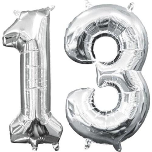 Bar Mitzvah happy 13th BIRTHDAY PARTY DECORATION kits GIANT 13 FOIL BALLOONS
