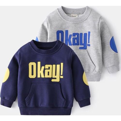 New Baby Boys Hoodies For Kids Sweatshirt Toddler Girls Cotton Patch Fleece Children Sweatshirts Autumn Spring Clothes Tops