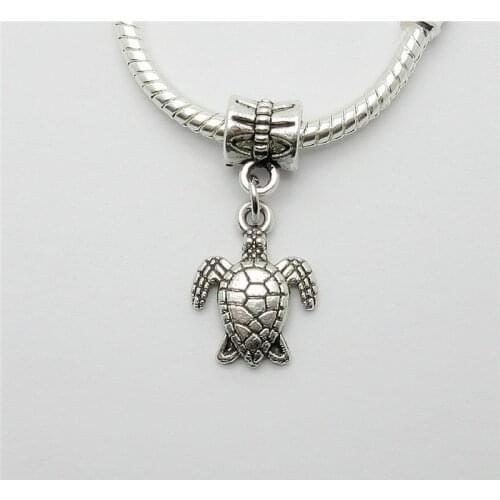 Wholesale lots 25PCS Classic beads Sea turtle charm pendants for jewelry making