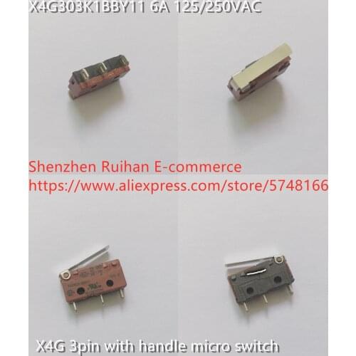Original new 100% X4G303K1BBY11 6A 125/250VAC 3pin with handle micro switch