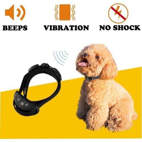 No Shock Pet Dog Anti Bark Collar Suitable For Small Animal Adjustable Sensitivity Automatic Sound Vibration Safety