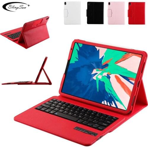 Luxury Keyboard Case For iPad Pro 11 Smart Magnetic Detachable Bluetooth Keyboard Leather Stand Case Cover For iPad Pro 11 inch