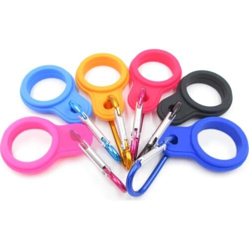 Sports Kettle Buckle Outdoor Carabiner Water Bottle Holder Camping Hiking Tool Aluminum Rubber Buckle Hook