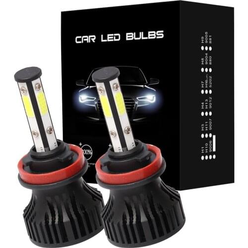 LED H7 LED H4 Bulb H11 H8 H9 Car LED Headlight Bulb 16000Lm 4COB Chip 9005 9006 HB4 HB3 Auto LED Headlamp 6000K White 12V