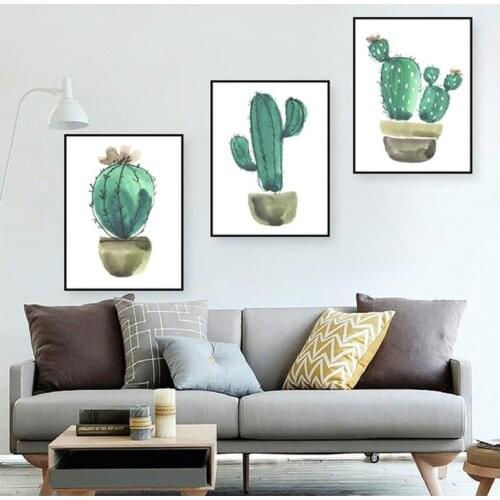 Triptych Cactus Plant DIY Diamond Painting Cross Stitch Kit Full Diamond Embroidery 5D Diamond Mosaic Needleworks 3pcs art Z374