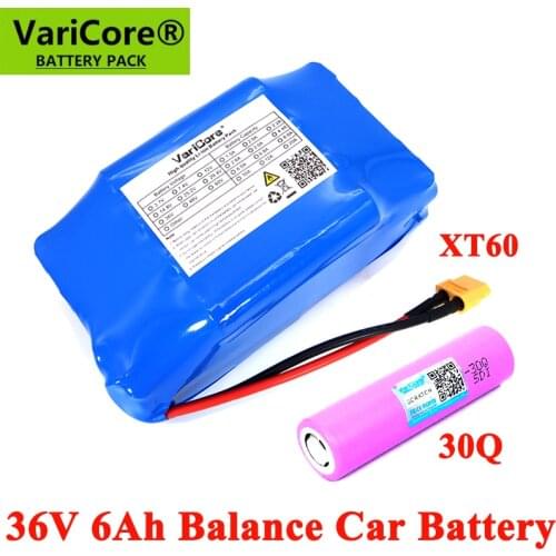 VariCore 36V 6Ah 6000mAh INR18650-30Q 2 wheel electric scooter self balancing 18650 lithium battery pack for Self-balancing Fits