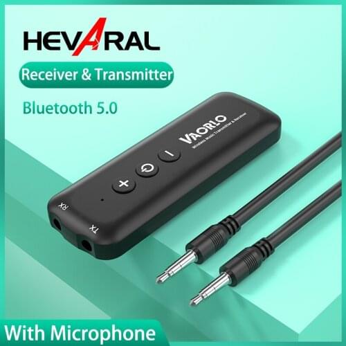 ZF-360B Wireless Audio Transmitter Receiver 2 In 1 With Microphone For Headphones TV Speaker Stereo Music Bluetooth 5.0 Adapter