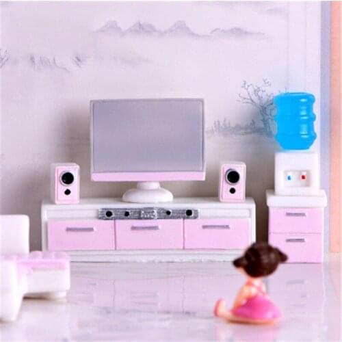 ZOCDOU 1 Piece Furniture Sofa TV Fridge Lamp Computer Small Statue Little Figurine Crafts Figure Ornament Miniatures Decoration