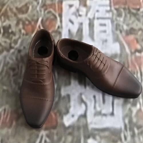 1/6 scale male soldier leather shoes Black brown shoes model for 12in action figure collections toy accessories