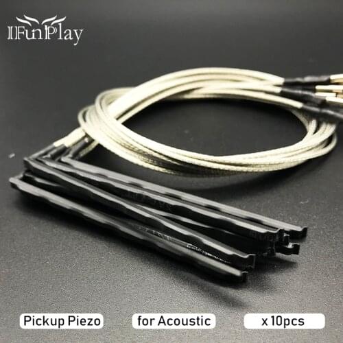10Pcs 6 String Acoustic Guitar Bridge Saddle Rod Piezo Folk Guitarra EQ Pickup Piezo Guitar accessories Drop Shipping