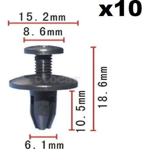 10pcs OEM Nylon Fastener Rivet Push-Type Retainer Clip for Honda For Nissan For Isuzu 90684-SA5-0030 Fender Fixed Buckle