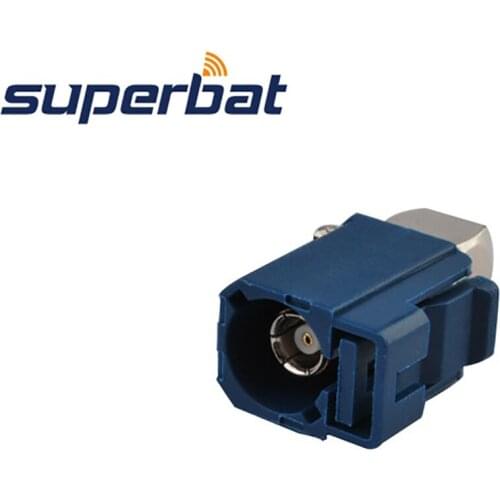Superbat 10pcs Antenna Fakra C Blue/5005 Connector Jack Right Angle for MFD2 RNS2 RNS-E MFD 2 VW 0295