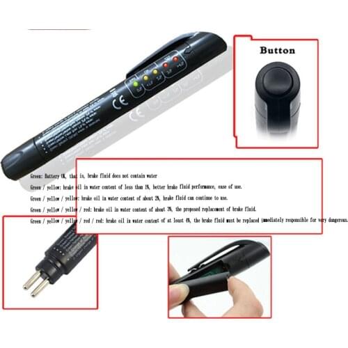 Auto Testing Portable Design Braking Pen Shape Oil Automotive Brake Fluid Tester