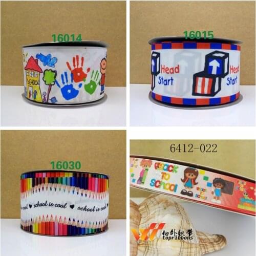Free shipping 50 yard cartoon printed grosgrain ribbon 16030