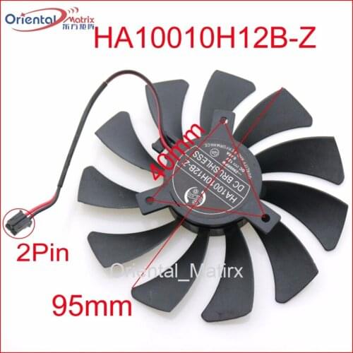 Free Shipping HA10010H12B-Z 12V 0.40A 95mm 40*40*40mm 2Wire 2Pin For MSI 750TI GTX750TI GTX1050TI 4G Graphics Card Cooling Fan