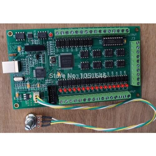 Free Shipping, USB Port CNC 4 axis MACH3 USB Smooth Stepper Breakout Board Motion Controller Card Module 200KHz For CNC Machine
