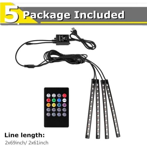 Estilo de coche remoto inalámbrico/música/Control de voz suelo Interior pie Decoración Luz cigarrillo LED atmósfera RGB l