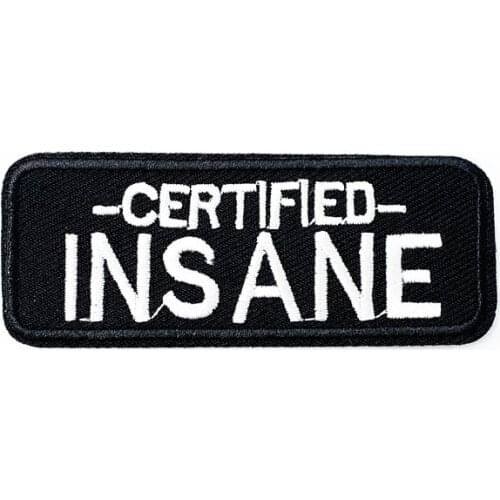 INSANE Size:8.0x3.2cm Cloth Iron On Patch Badge Embroidered Badges Abstract Kids Patches For Clothes Stickers 0117