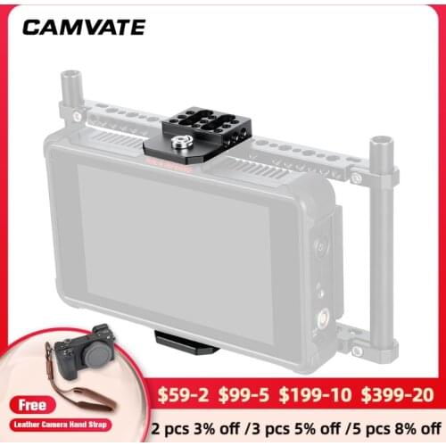 CAMVATE Versatile Top / Bottom Plate With Multiple 1/4"-20 Threads For Directors Monitor Cage Rig (A Pair) C2140