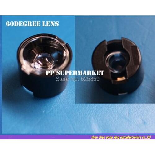 15mm 60degree black led lens for 1-3w led diy 50pcs