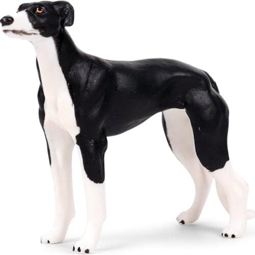 White Black Dog Animals Figure Collectible Toys Dog Animal Action Figuress
