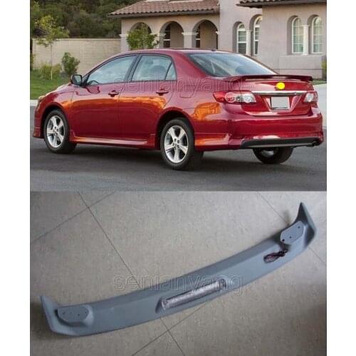 Factory Style Spoiler Wing ABS for 2007-2013 Toyota Corolla Sedan Spoilers LED Light Wing 1pcs