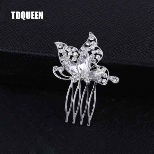 Fantastic Austrian Crystal Butterfly Tiara Silver Plated Wedding Hair Accessories Bridal Women Hair Comb Tiaras