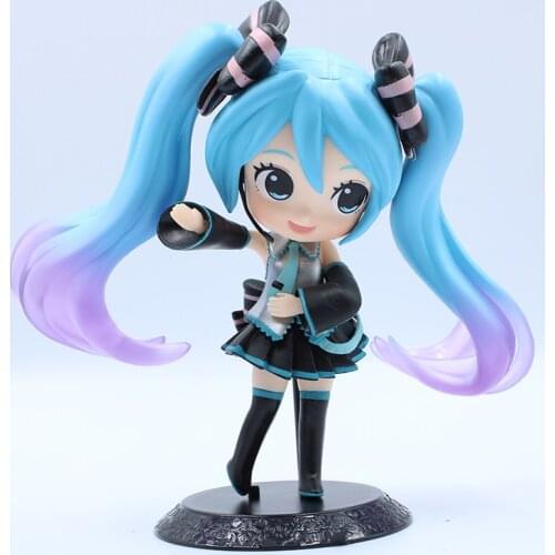 Original Hatsune Miku Q Posket Action Figure Cake Decor Collection Model Toy Doll Statues Kids Birthday Gift