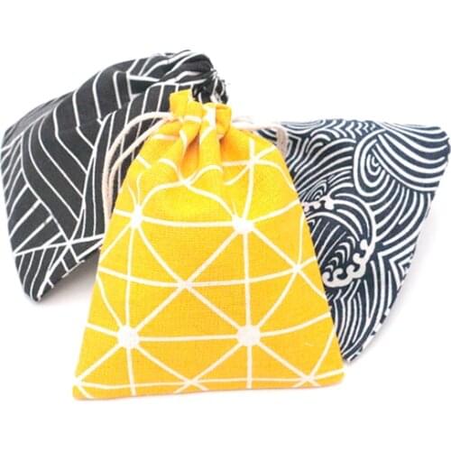 Cute Design 14x16cm 5pcs/lot Mixed Colors Jewelry Packing Drawable Pouches Cotton Bags Wedding Gift Bags 100% Cotton bags