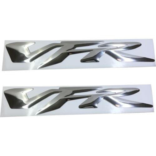 CHROME MOTORCYCLE EMBLEM BADGE DECAL 3D TANK WHEEL LOGO FOR HONDA VFR400 VFR800 VFR1200 STICKER