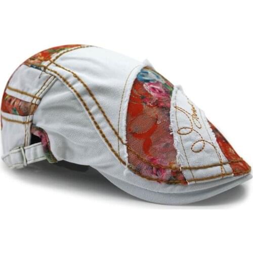 Summer And Autumn New Arrive Berets Flower Cartoon Unisex Beret Hip Hop Hat Shade Sunscreen Caps