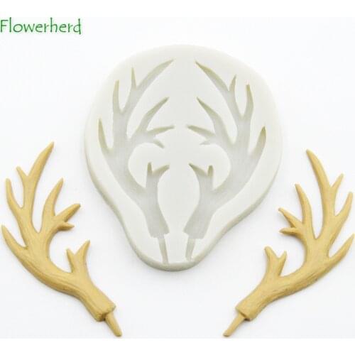 Small Antlers Mold Christmas Fondant Cake Decorating Tools Elk Silicone Mold Cupcakes Cookies Gorgeous Kitchen Accessories