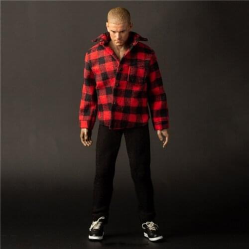 1/6 Male Soldier Costume CJG-M011 Trendy Plaid Shirt Jacket Sports Pants for TBL PH 12 inch Action Figures Body Model