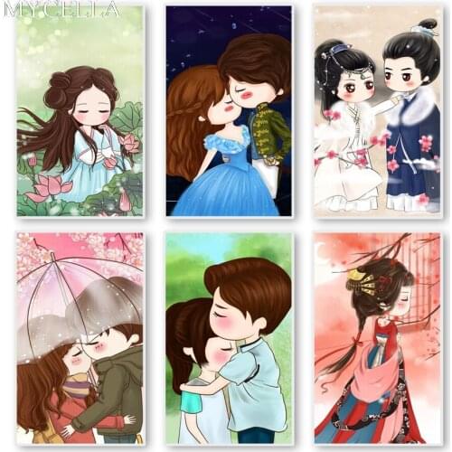 MYCELLA 5D Diy Diamond Embroidery Ancient Cartoon Girls Picture Of Rhinestones Diamond Painting Mosaic Home Decor Needlework