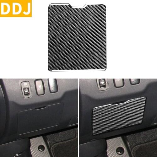For Mitsubishi Lancer GT GTS ES DE 2008-2015 Carbon Fiber Driver Side Storage Door panel Cover Sticker Modified Car Accessories