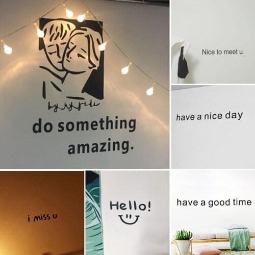 Smiley Face Wall Sticker Cartoon Decal Stickers Waterproof Art Poster Mural Decals Lettering Wall Decals Stickers for Home Decor