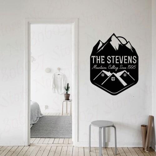 Ski Mountain Wall Sticker Adventure Art Nature Wall Stickers Bedroom Living Room Decoration WL1178