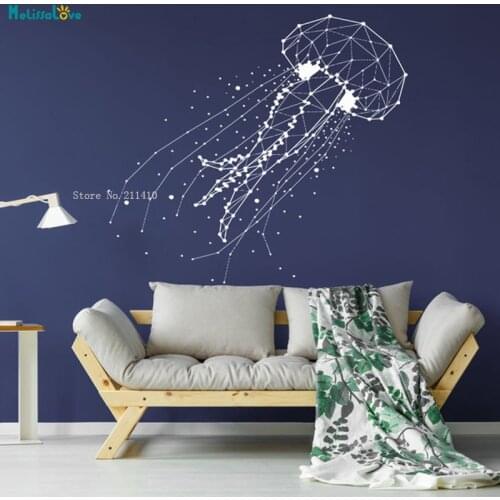 Jellyfish Wall Sticker Sea Elves Home Decor Invisible Glowing Creature Stars Constellation Decor Nursery Vinyl Decals YT3667