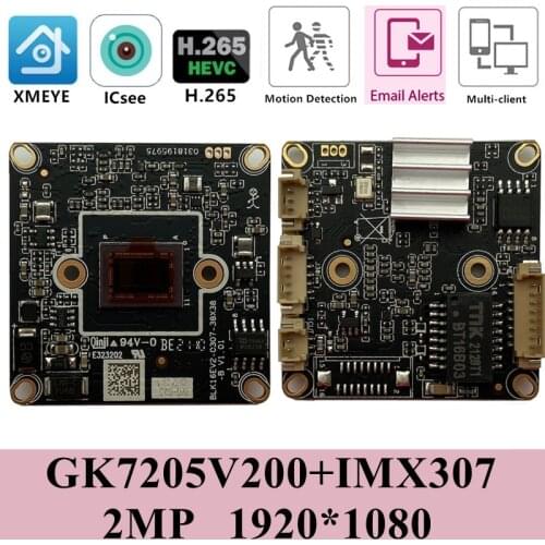 Sony IMX307+3516EV200 H.265 HD IP Camera Module Board 3MP Low illumination 2304*1296 ONVIF CMS XMEYE P2P RTSP Motion Detection