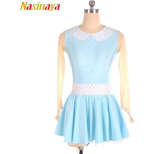 Nasinaya Figure Skating Dress Customized Competition Ice Skating Skirt for Girl Women Kids Patinaje Gymnastics Performance 0228