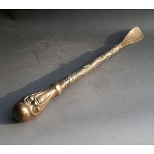 SUPERB COLLECTION VINTAGE DECORATION BRASS CASTING LIFELIKE man HEAd SHOE HORN