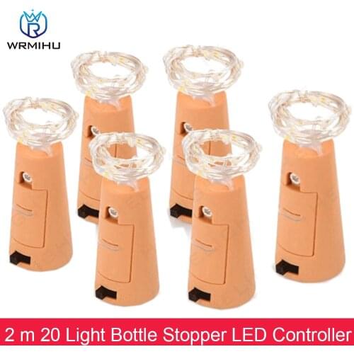 Wine Bottle Stopper Lights 20 LED Cork String Light Silver Wire Fairy Light For /Christmas/Valentines Wedding Decoration